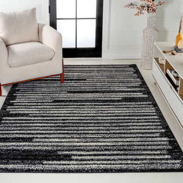 Khalil Modern Berber Stripe Area Rug